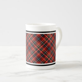 Taza De Porcelana Familia Innes Tartán Tartán rojo y negro