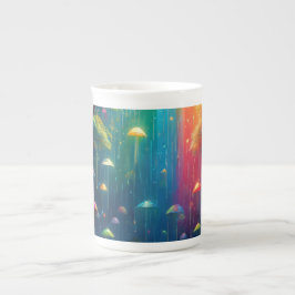 Taza De Porcelana Fantasía arcoiris