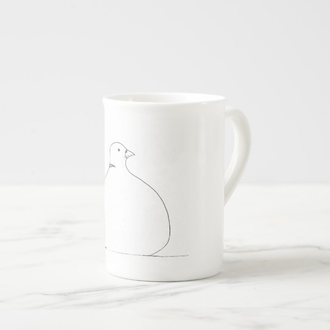 Taza De Porcelana Fat Dove Mug (Derecha)
