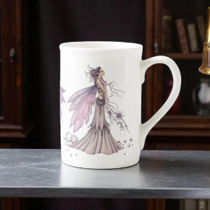 Taza De Porcelana Fe celestiales graciosas de Molly Harrison Art
