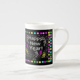 Taza De Porcelana Feliz Año Nuevo saludos a la bruja china