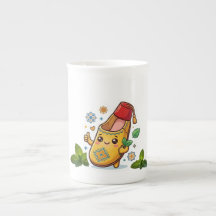 Feliz Balgha marroquí Kawaii - Tradicional Amarill