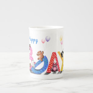 Taza De Porcelana Feliz cumpleaños - Diversión de la celebración del