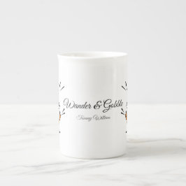 Taza De Porcelana Feliz Día de Acción de Gracias Turquía