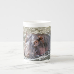Taza De Porcelana Feliz Hippo