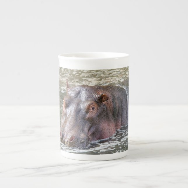 Taza De Porcelana Feliz Hippo (Frente)