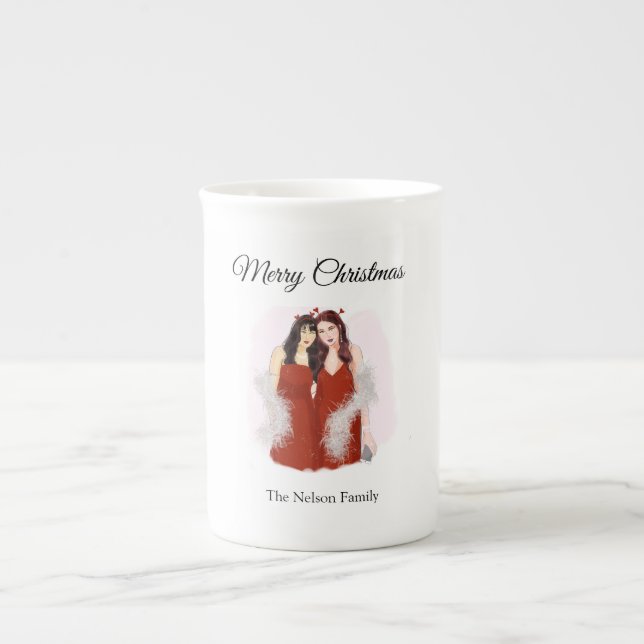 Taza De Porcelana Feliz Navidad (Frente)