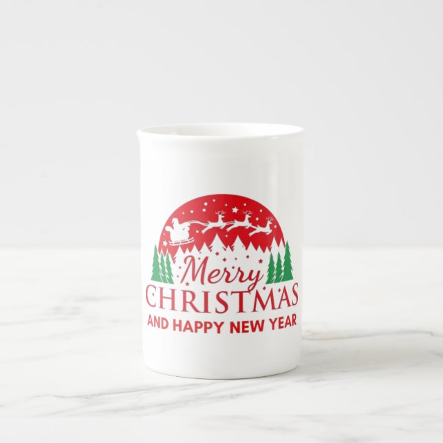 Taza De Porcelana Feliz Navidad (Frente)