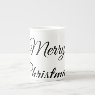 Taza De Porcelana Feliz Navidad añadir nombre texto regalo personali