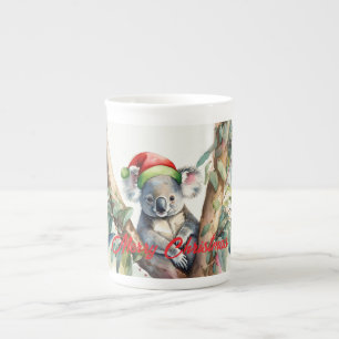 Taza De Porcelana Feliz Navidad Koala sentado en Gumtree