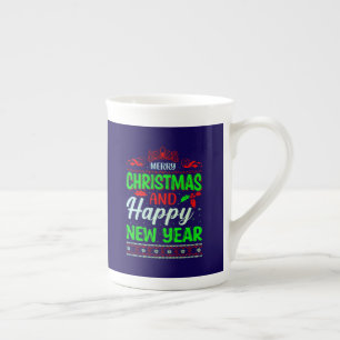 Taza De Porcelana Feliz Navidad Y Feliz Año Nuevo-61064