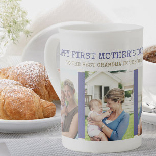 Taza De Porcelana Feliz Primer Día de la Madre Mejor Abuela 4 Foto