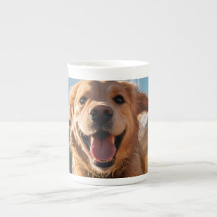 Taza De Porcelana Feliz recuperación de oro corriendo