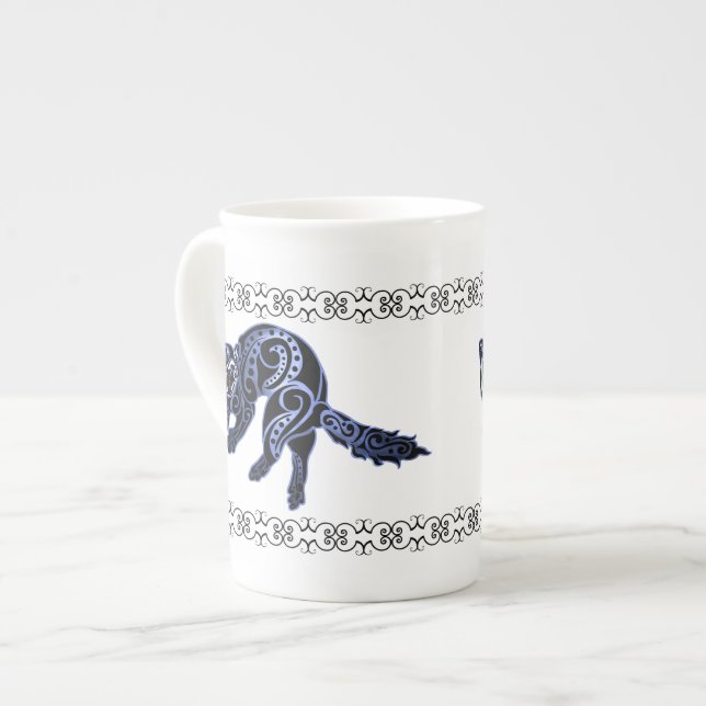 Taza De Porcelana Ferret Trybe: ¡Danza de Guerra! (Izquierda)