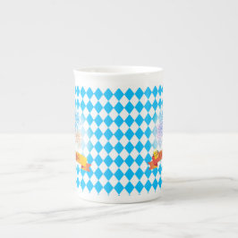 Taza De Porcelana Festival de cerveza OKTOBERFEST Bandera azul bávar