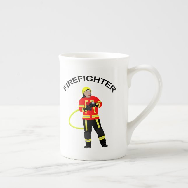 Taza De Porcelana Feuerwehrmann in Einsatzkleidung Porzellantasse (Derecha)