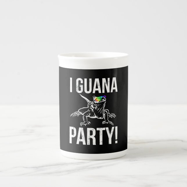 Taza De Porcelana Fiesta de Iguana (Frente)