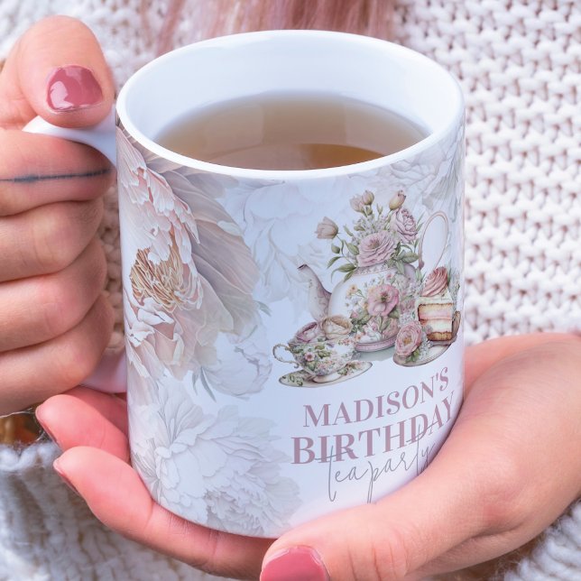 Taza De Porcelana Fiesta de té de cumpleaños personalizado (Subido por el creador)