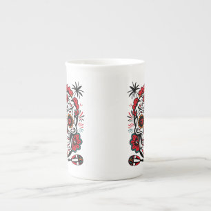 Taza De Porcelana Fiesta Skull Vibes