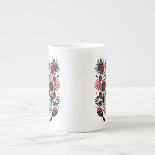 Taza De Porcelana Fiesta Skull Vibes 2