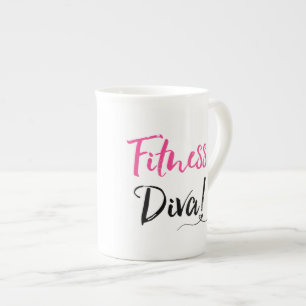TAZA DE PORCELANA "FITNESS DIVA"
