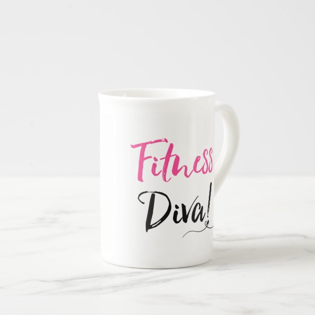 TAZA DE PORCELANA "FITNESS DIVA" (Derecha)