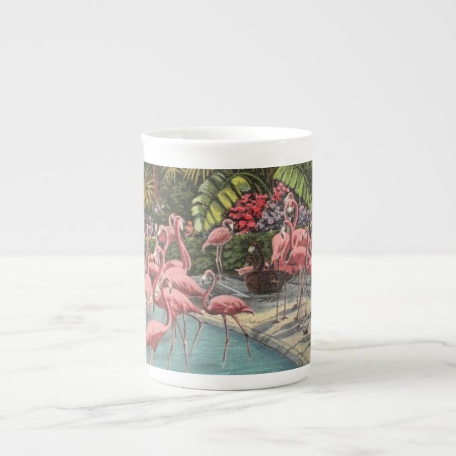 Taza De Porcelana Flamboyancia de Flamingos Mug (Frente)