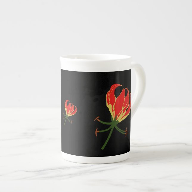 Taza De Porcelana Flame Lily Gloriosa (Derecha)