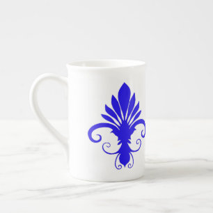 Taza De Porcelana Fleur Lily Blue