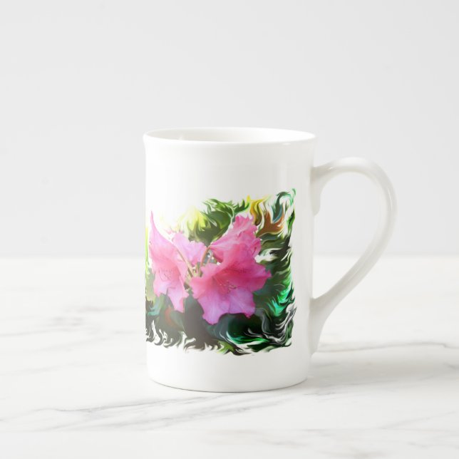 Taza De Porcelana Flor azalea (Derecha)