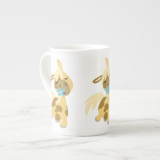 Taza De Porcelana Flor azul y Personalizado dulce pion hueso China M