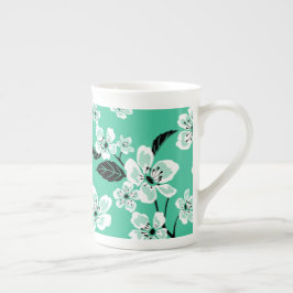 TAZA DE PORCELANA FLOR DE CEREZO - SAKURA (MENTA)