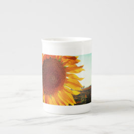 Taza De Porcelana Flor de girasol