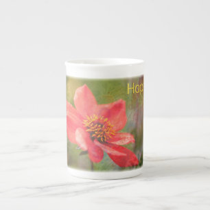 Taza De Porcelana Flor de la esperanza