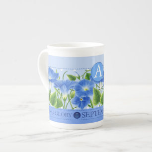Taza De Porcelana Flor de nacimiento y goma de mascar Setiembre Chin