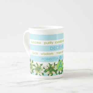 Taza De Porcelana Flor de nacimiento y tira de goma de mascar Diciem