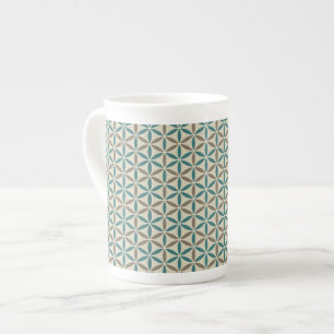 Taza De Porcelana Flor de vida - patrón de sello - BG 1