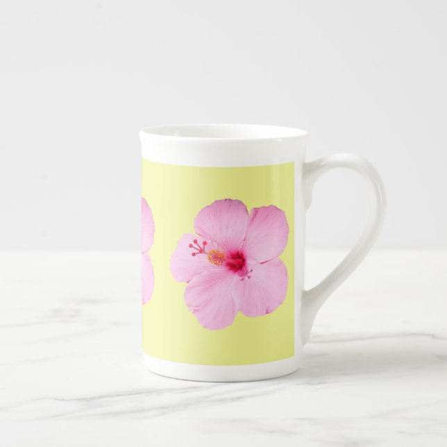 Taza De Porcelana Flor tropical Hibiscus rosa (Derecha)