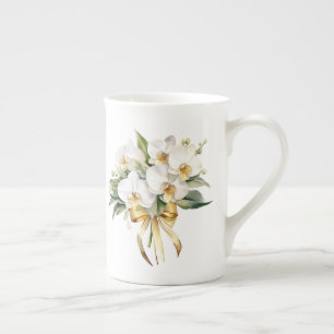 Taza De Porcelana Floral 