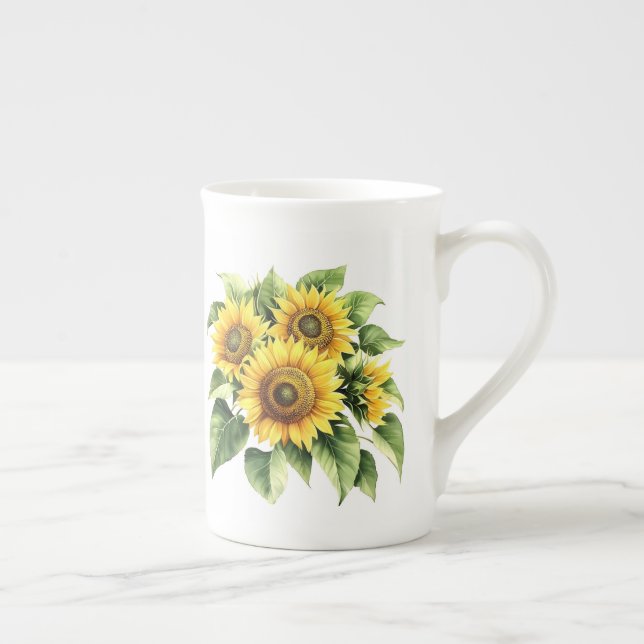 Taza De Porcelana Floral  (Derecha)