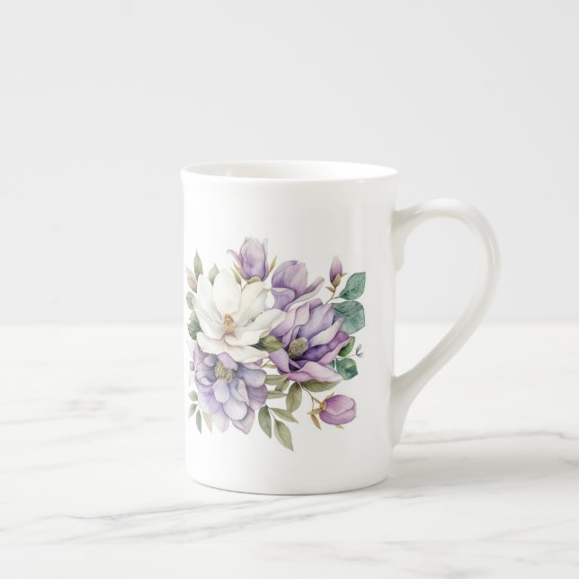 Taza De Porcelana Floral  (Derecha)