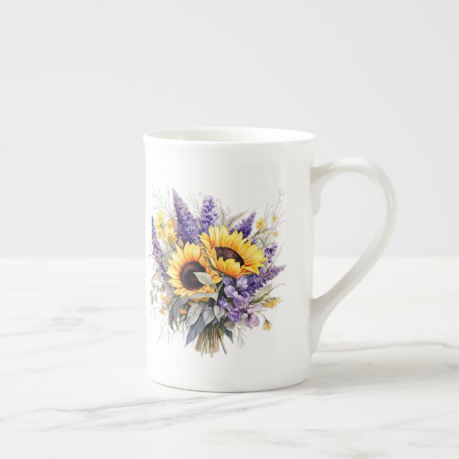 Taza De Porcelana Floral  (Derecha)