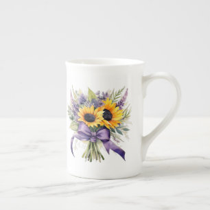 Taza De Porcelana Floral 
