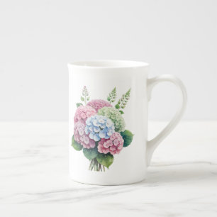 Taza De Porcelana Floral 