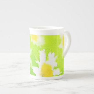 Taza De Porcelana Floral Daisy Bone China Mug