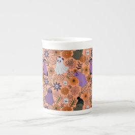 Taza De Porcelana Floral espeluznante