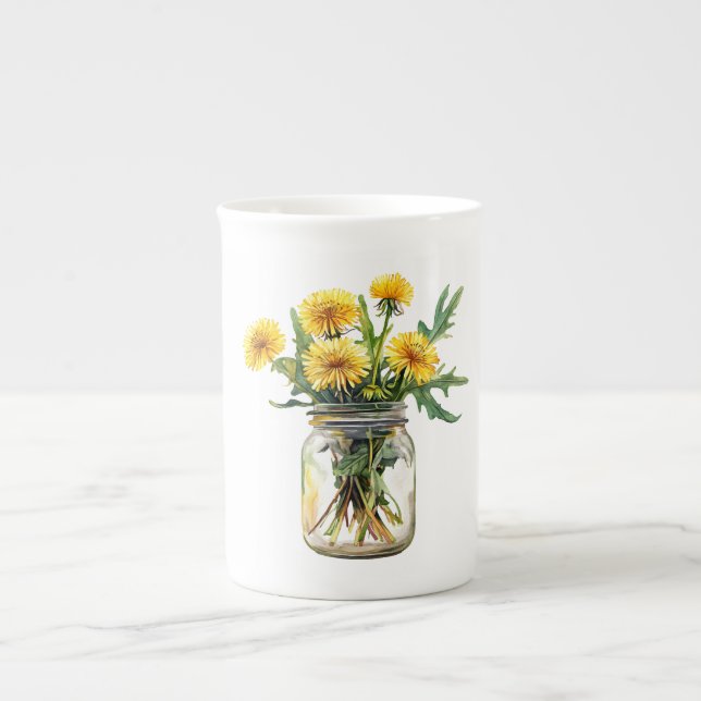 Taza De Porcelana Floral Illustration Garden Gift (Frente)