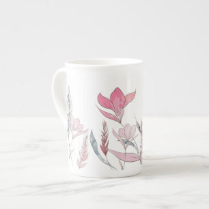 Taza De Porcelana Flores acuáticas