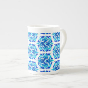 Taza De Porcelana Flores Azules, Patrón De Flores, Patrón Floral
