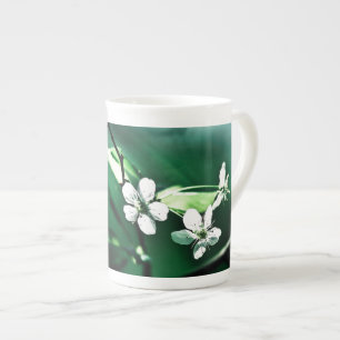 Taza De Porcelana Flores de cerezo blanco